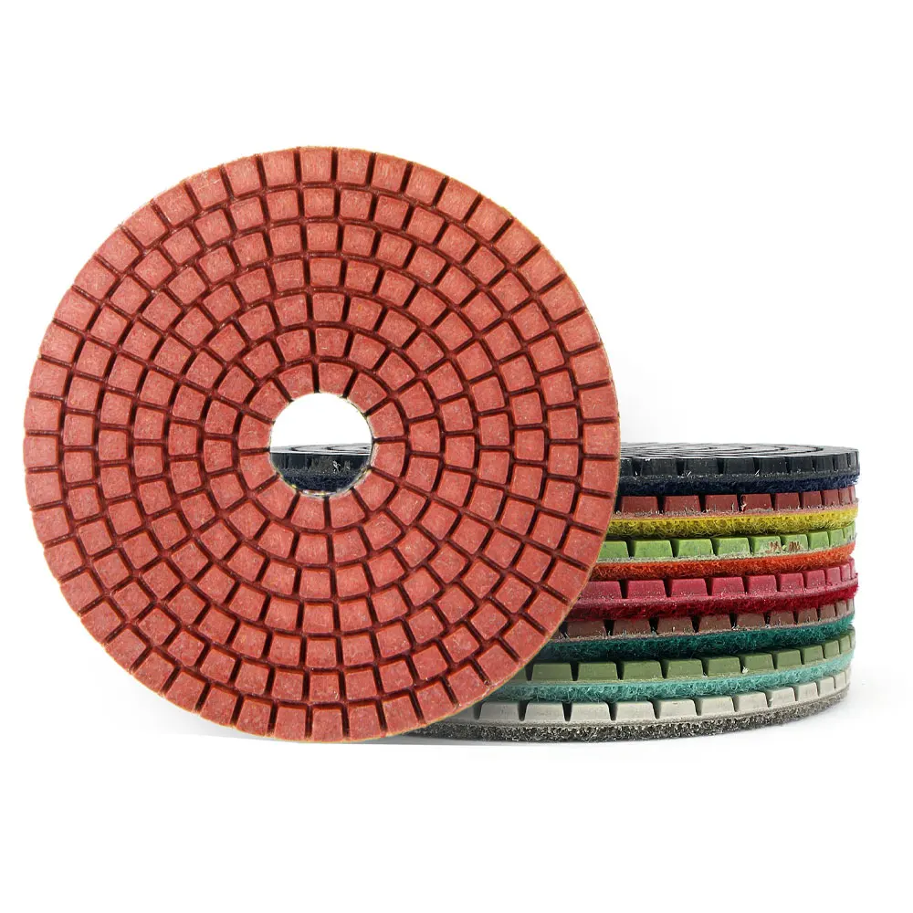 

Diamond Polishing Pads 6pcs 4inch Grinding Disc Floor Sanding Wheel Wet Polishing Stone Granite Marble Diamond Abrasive Tools