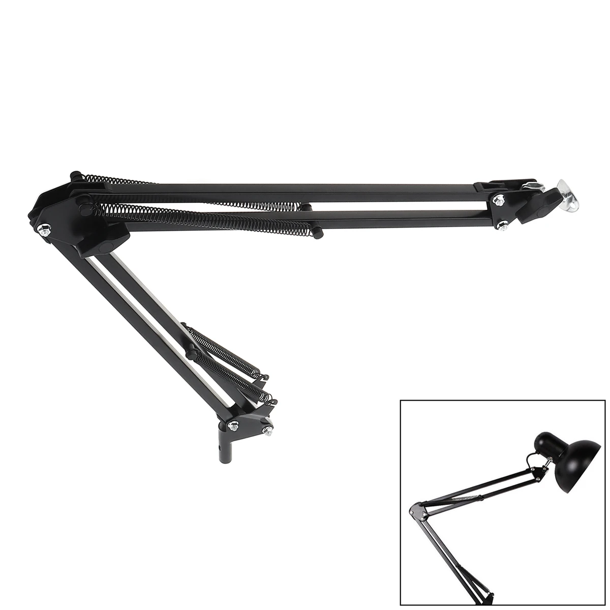 Universal Flexible Metal Desktop Stand Long Arm Holder Bracket Tripod Mount with Over length Swing Arm for Table Lamp/Microphone