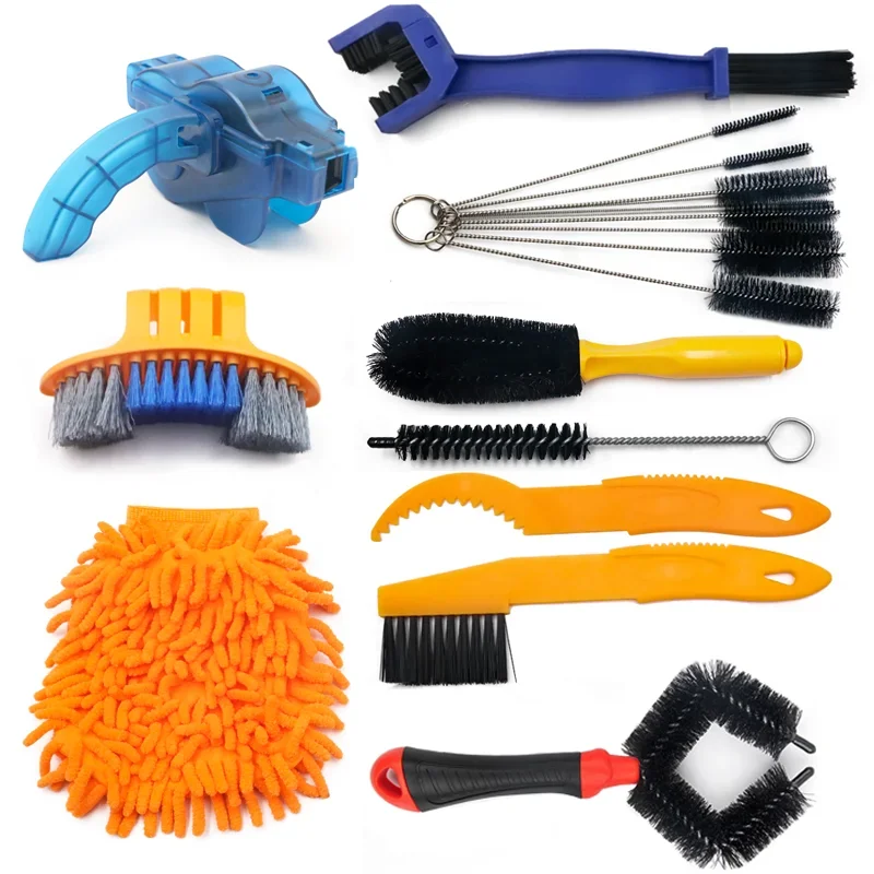 Bike Wash Tool Set - MTB Chain Cleaner, Scrubber Brushes, Cycling Maintenance Accessories