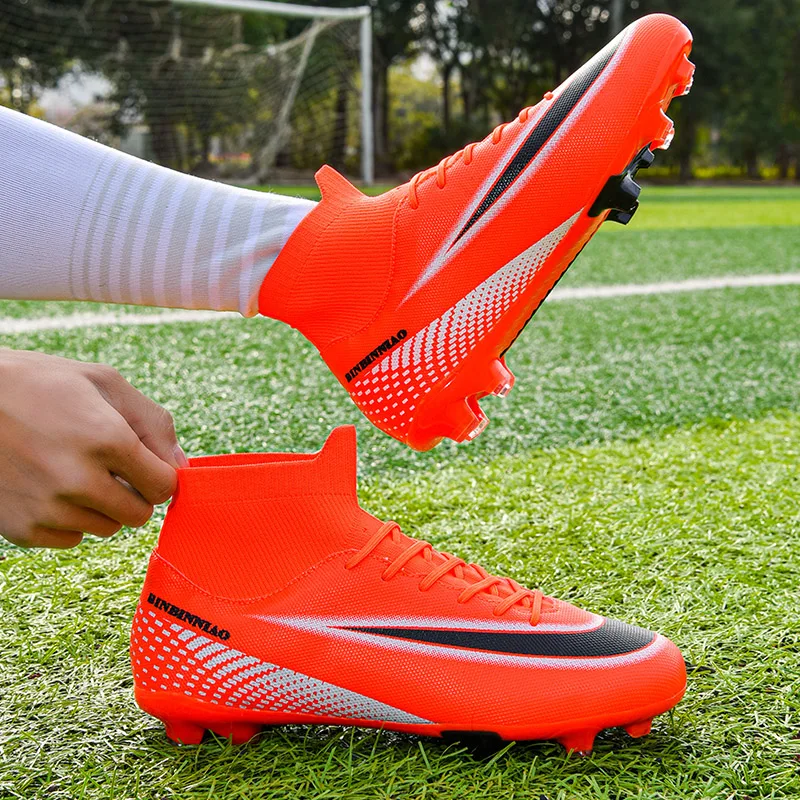 

Men Studded Football Boots Field Indoor Turf Sports Soccer Cleats Shoes Society Training Football Shoes Non Slip Kids Sneakers