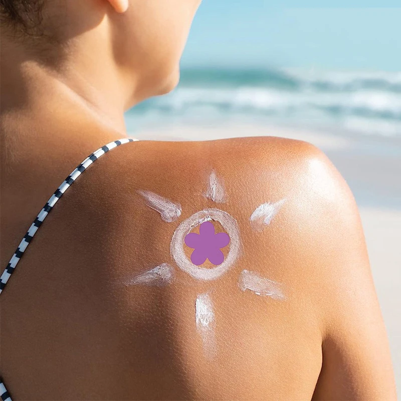 1/5Pcs Purple Uv Stickers UV Detecting Patches UV Test Stickers For Sunscreen Sunny Detection Patch Sun Protection Reminder Safe