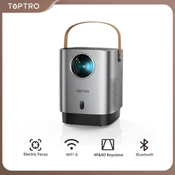 TOPTRO TR23 MINI projektor przenośny 5G WIFI projektor Bluetooth 18000 lumenów 1080P obsługiwany kino domowe projektor zewnętrzny