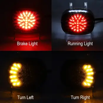 Luz trasera LED para motocicleta, luz de freno trasera, intermitente, lámpara trasera ahumada para Harley Softail Dyna Sportster 883 1200 Road King Touring 8 best sales Luz trasera Harley - №3