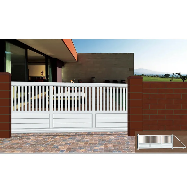 design of high-quality new ironwork garden gate for the front door of modern villas