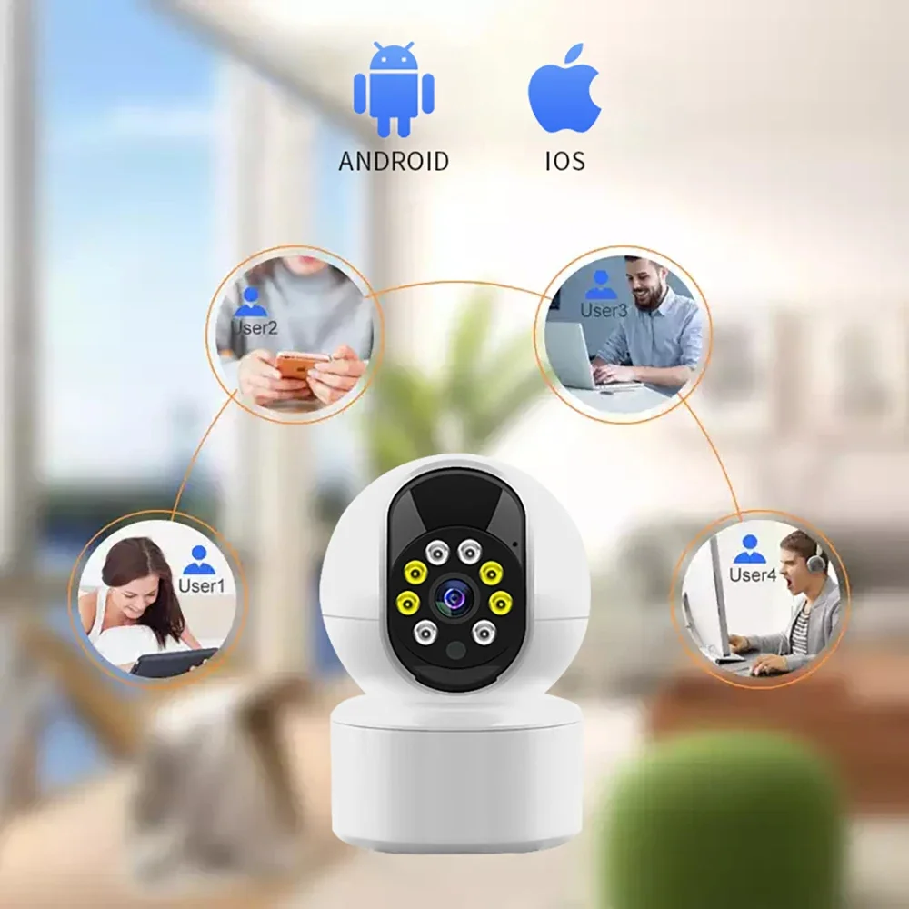 5MP Smart WiFi Camera Auto Tracking Home Indoor Two-way Audio Security IR Night Vision Motion Detection Surveillance Camera