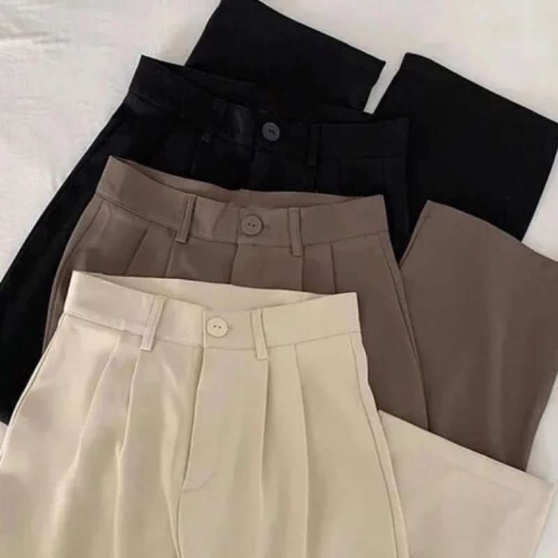 

HYRAX-Wide Leg Trousers for Female, Casual Floor Mopping Suit, High Waisted Loose Versatile, Best Sellers Show Thinness