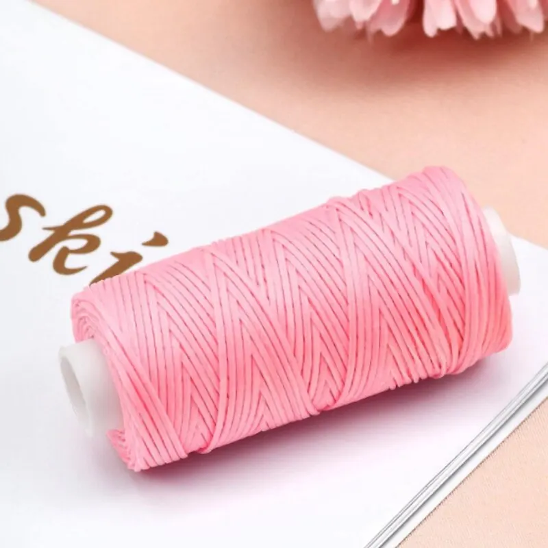 Leather Craft DIY Project 150D Leather Sewing Polyester Flat Wax String Diameter 0.8mm 50 Meters