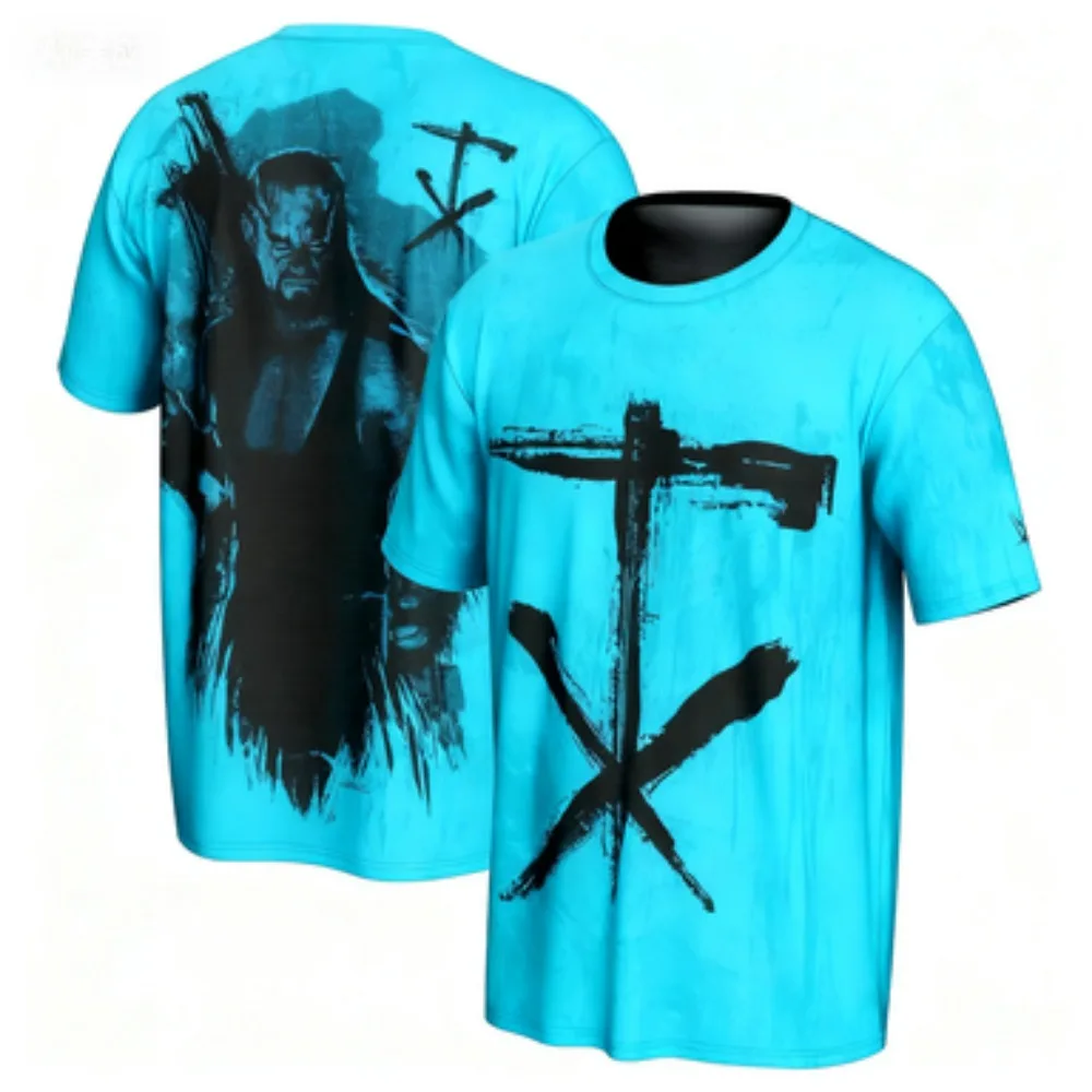 2025 الصيف موضة تنفس المصارعة الرجال ProSphere الأرجواني دفن شعار تي شيرت الصيف المرأة قصيرة الأكمام ثلاثية الأبعاد