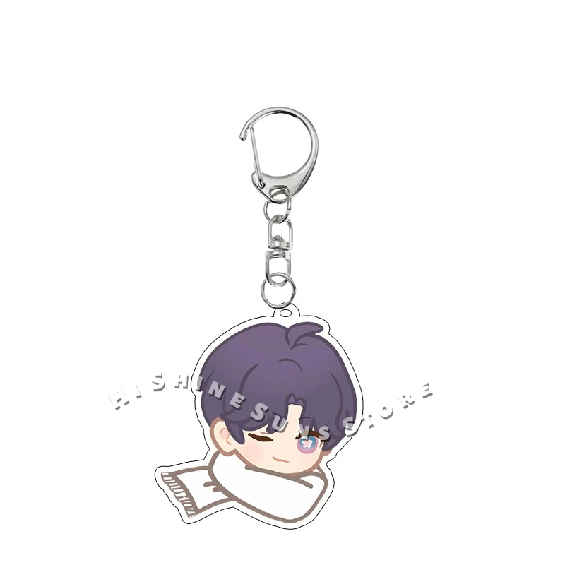 Kawaii Rafayel Q Version Cartoon Acrylic Keychain Love and Deepspace Figure Creative Backpack Charm Pendant Keyring Fans Gifts