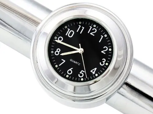 

Glow in Dark Motorcycle Dial Clock Black Surface Suspension Tool for Honda Chopper Cruiser Custom Handlebar