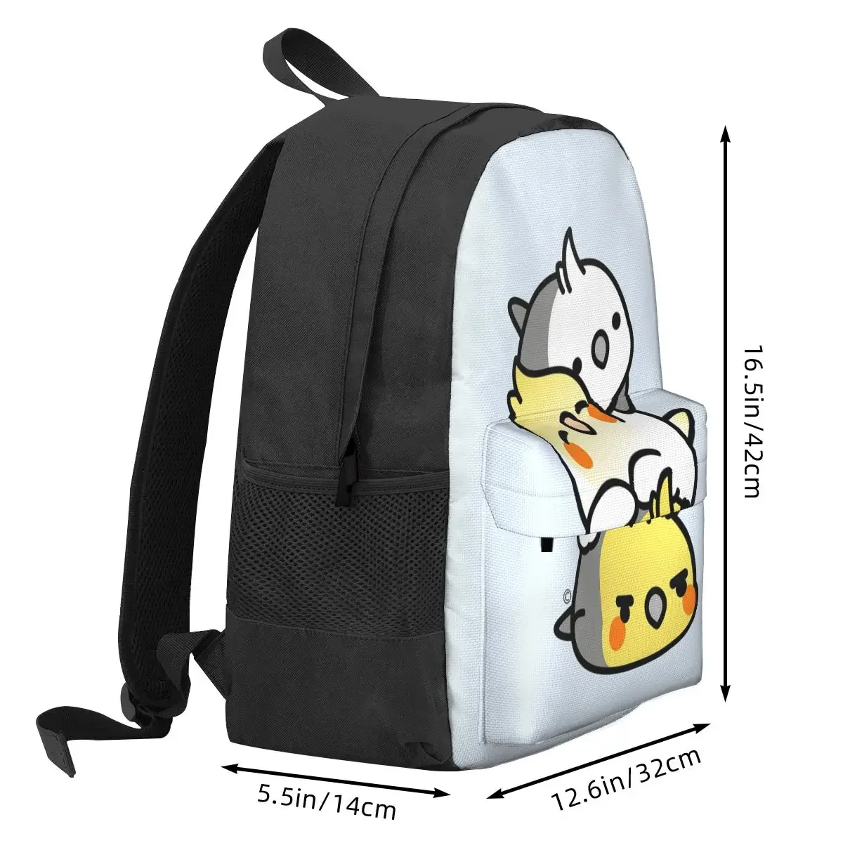 Pet Birds Cute Cockatiel Budgie Parrot Backpack Hot Sale Daypack Large Capacity Children BookBag School Bag  for Men Women