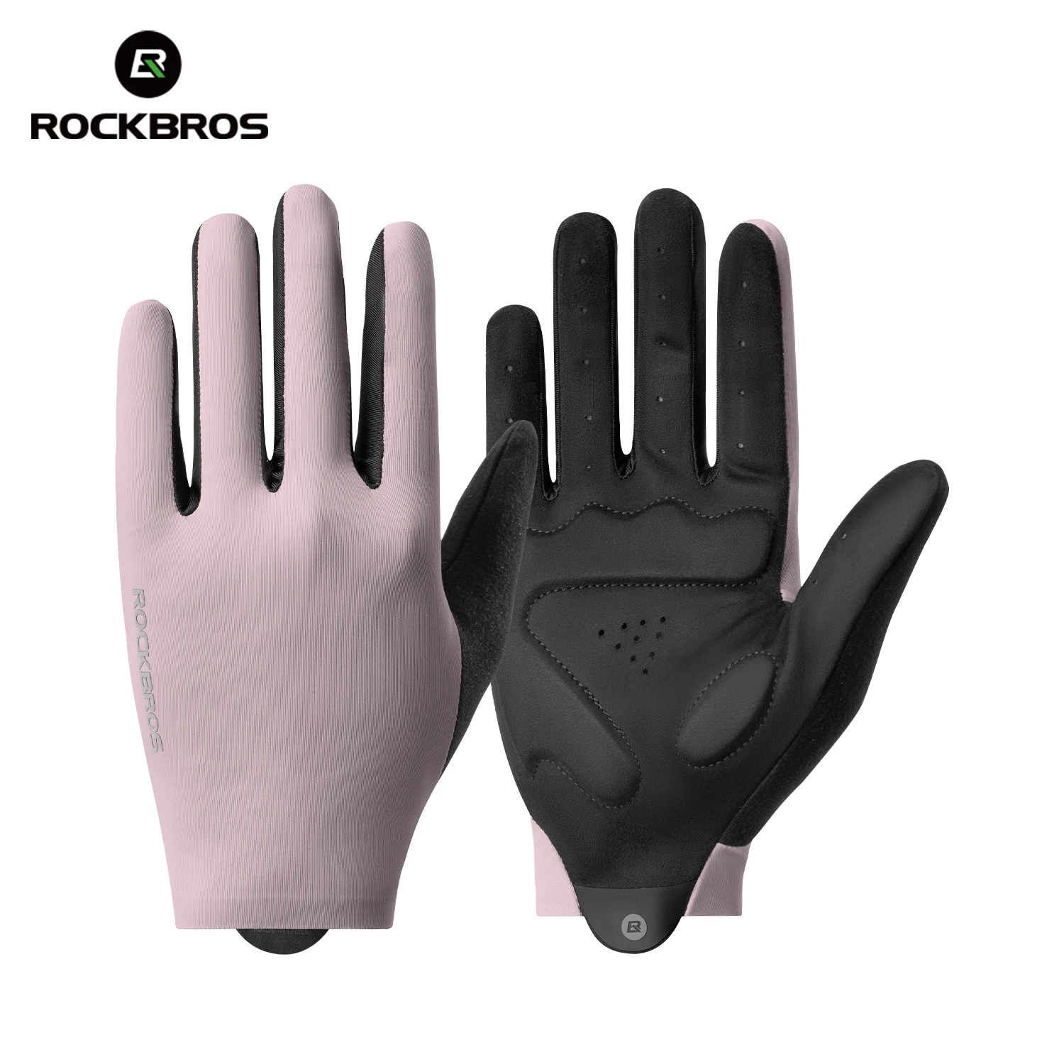 ROCKBROS Fahrradhandschuhe Leichte Atmungsaktive Rutschfeste Vollfinger-Handschuhe SBR Hochelastische Stoßdämpfende Fahrradhandschuhe
