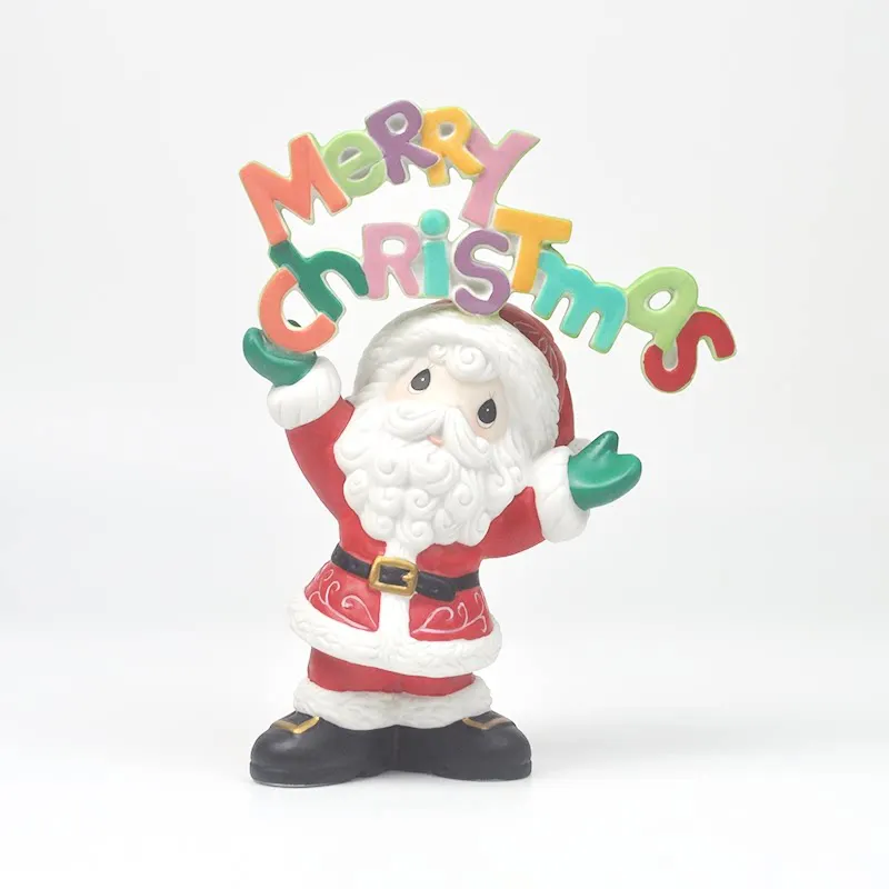 Water drop doll, Santa wishes you a Merry Christmas ceramic decorative ornament
