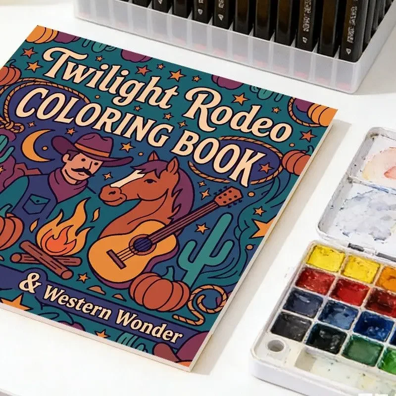 24 Pages Kids Coloring Book Extra Thick DIY Handmade Drawing Activity Book for Children Beginners