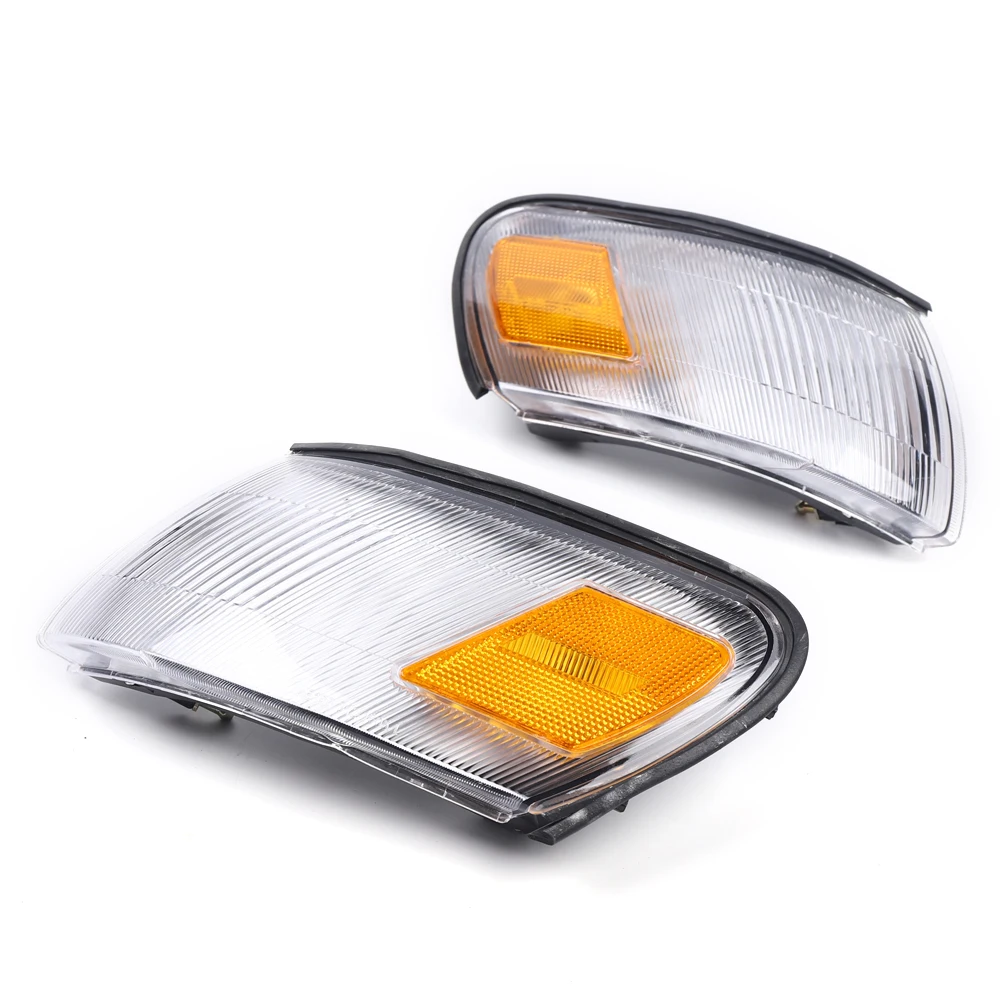 4Pcs Headlights Amber Corner Signal Lamps Left & Right Kit  Set Fits 93 - 97 Toyota Corolla