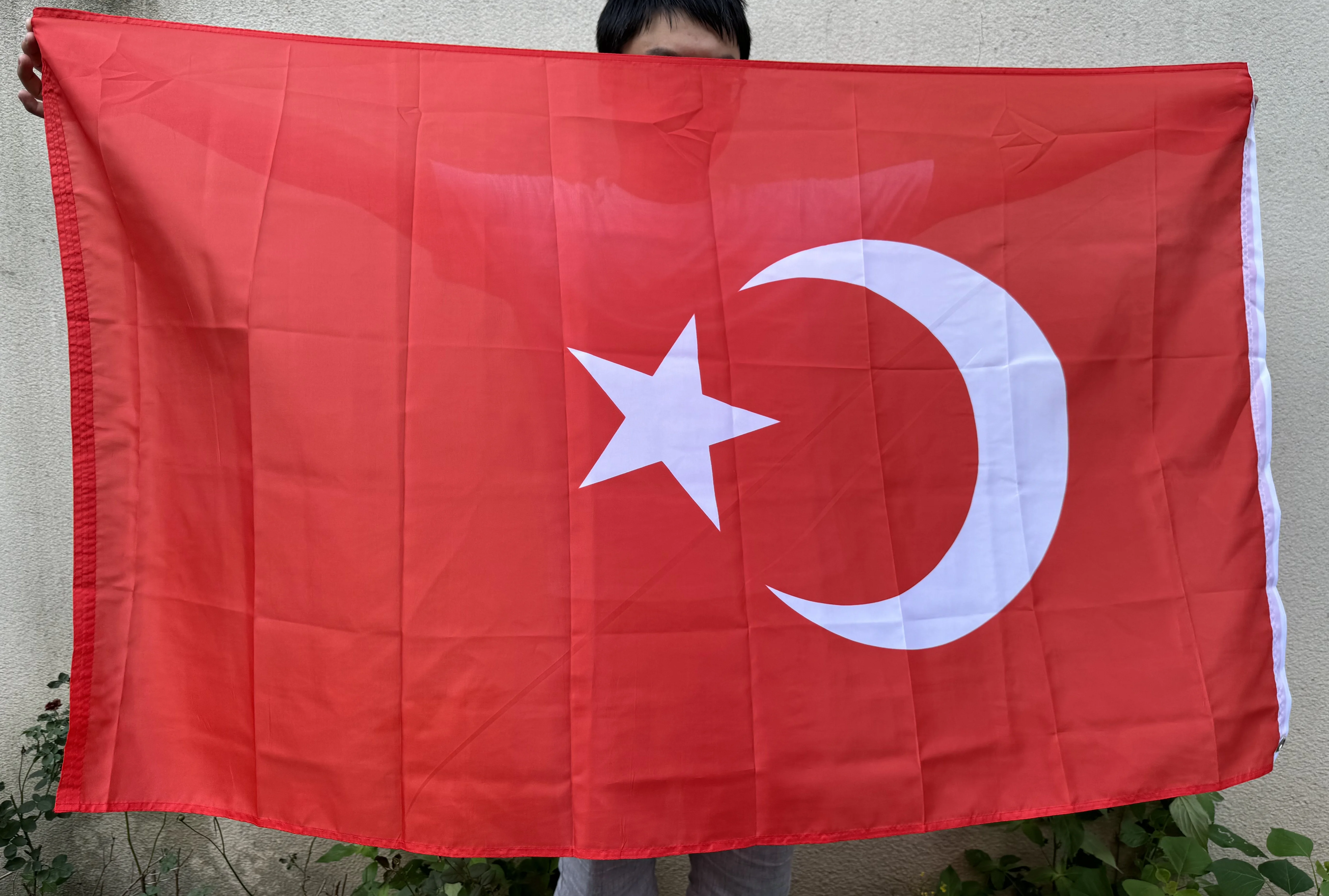 QFB 3x5ft Turkey country national Flag 90 * 150cm Turkish flying Flag Banner for decoration election