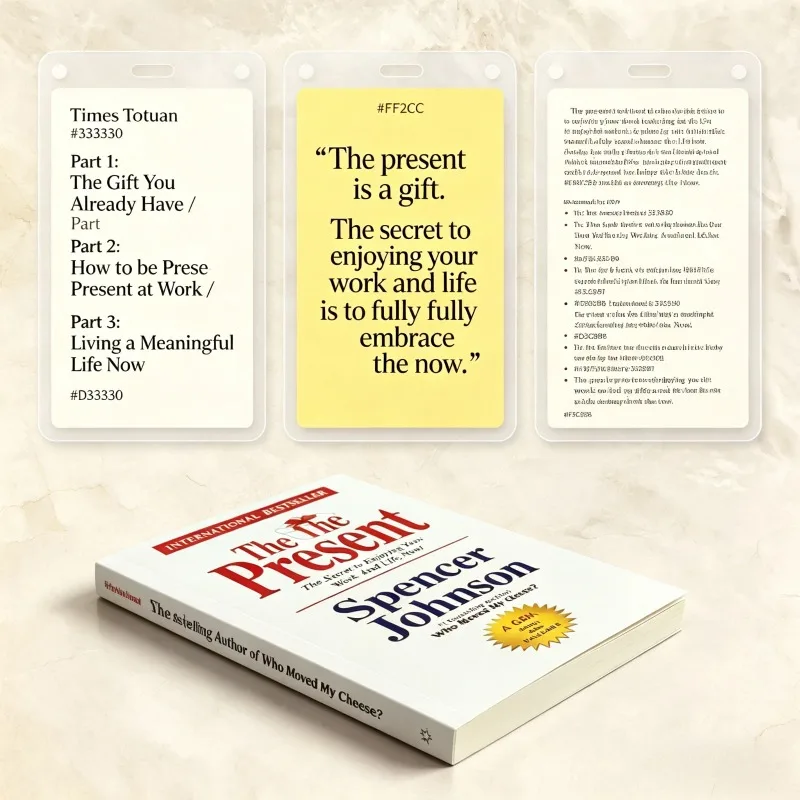2026 The Present By Spencer Johnson Author of Who Moved My Cheese? Self Help Work Life Balance Motivational Book