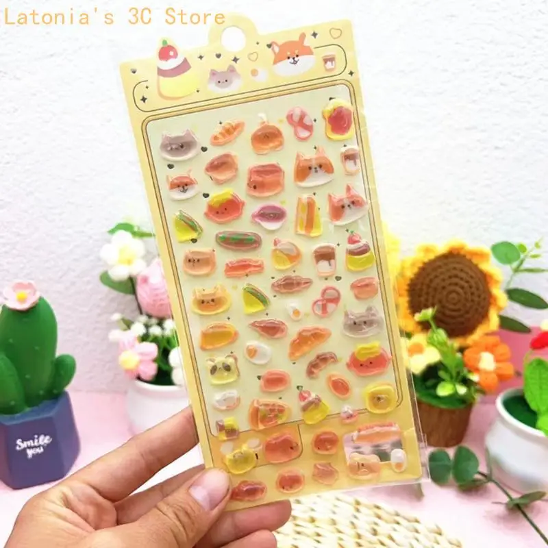 Puffier Sticker Decorative Sticker for Scrapbooking Journals Notebook Phone Case, Reusing Sticker for Scrapbooks X3UB