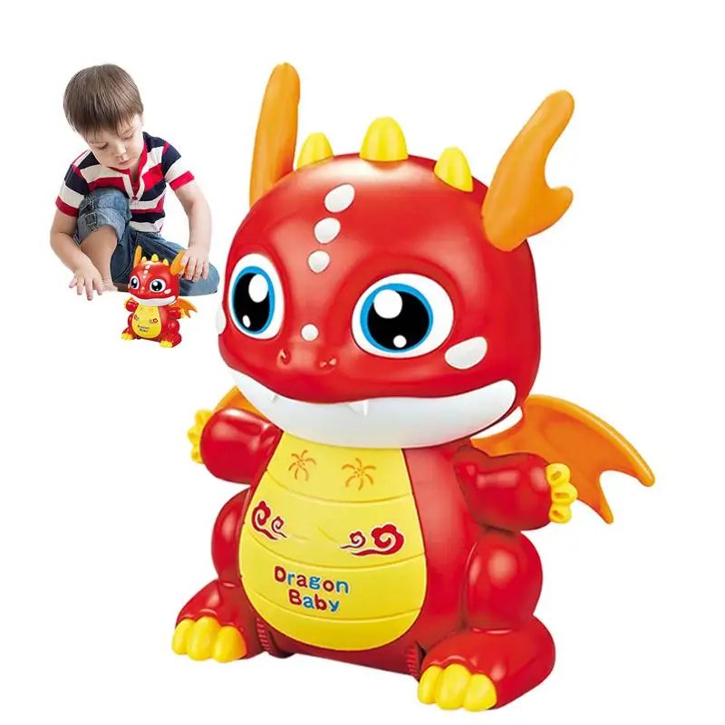 Dancing Toy With Lights And Music Fun Moving Crawling Dragon Toy Cute Light Up Dancing Dragon With Music For Boys Girls Toddler