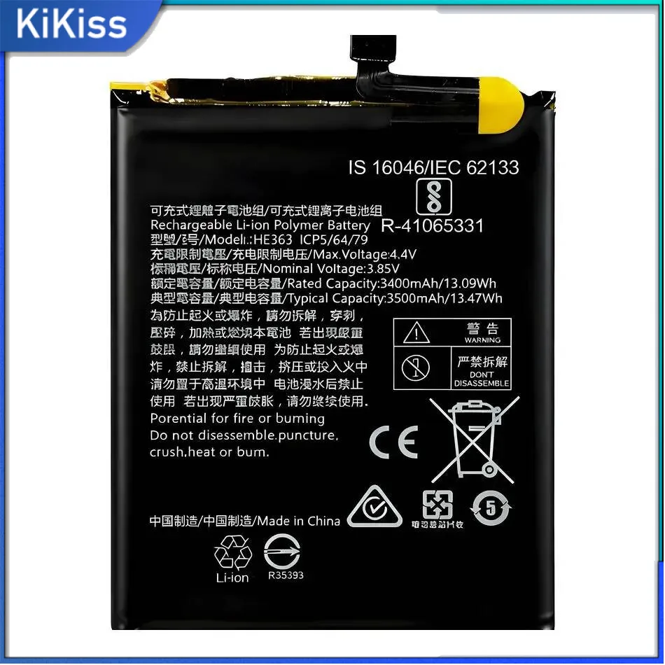 

3500Mah Mobile Phone Battery For Nokia 8.1 X7 TA-1131 TA-1119 TA-1128 HE363 Stable