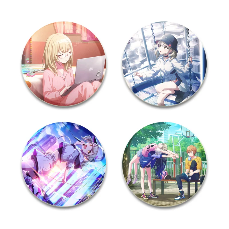 32/44/58mm Project SEKAI HD Print Anime Badge Azusawa Kohane Brooches for Hat Bag Creative Jewelry Gifts Handmade Lapel Pins