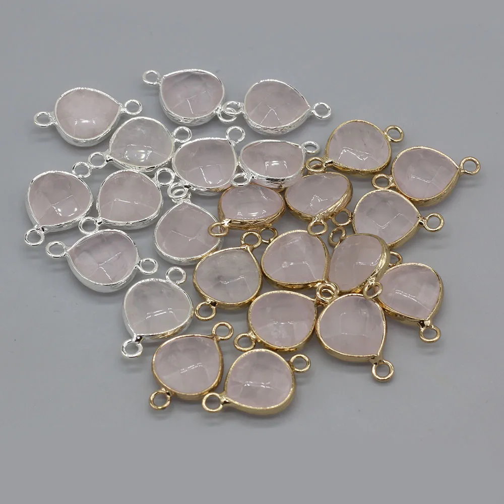 2 قطعة موصلات الحجر الطبيعي الدهون قطرة الماء قلادة جالبة للحظ DIY بها بنفسك النساء الرجال قلادة أساور مجوهرات صنع الملحقات