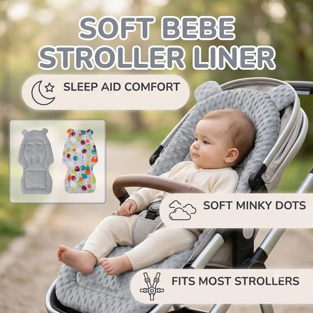 1/2Pcs Baby Stroller Seat Cushion Infant Double-sided Cart Seat Pad 2026 New Thick Warm Cushion Universal Baby Stroller Accessor