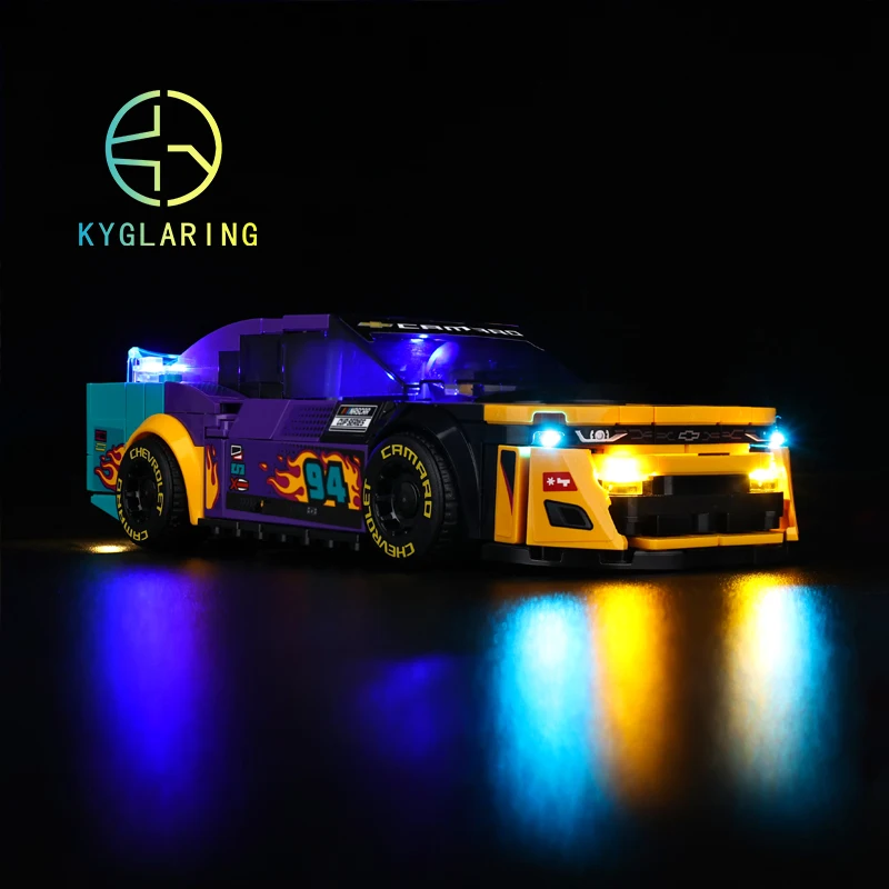 Kyglaring Led Lighting Set DIY Toys for 76935 NASCAR Next Gen Camaro ZL1 Blocks Building(NO Model)