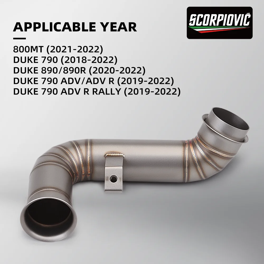 

Motorcycle Exhaust Middle Link Pipe Moto Muffler For 800NK DUKE 790 890 890r KTM790 KTM890 2018-2022 Middle section pipe