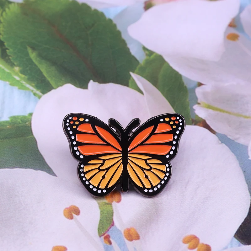 Bella nord America Flying Monarch Butterfly smalto Pin Fantasy Romantic Gorgeous Dreamer Insect Badge