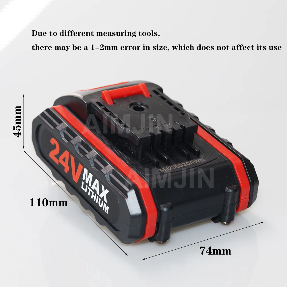 For WORX 24V 2000mAh Lithium-ion Battery Rechargeable Cordless Impact Drill Battery Replace Electric Tool Battery+charger