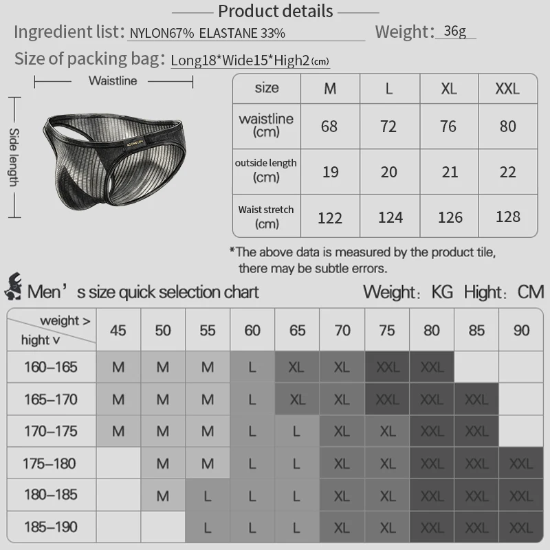 1/3Pcs Mens Textured Striped Briefs Soft Glossy Silk Fabric Large Pouch Man Trunks Low Rise Mesh Breathable Men's Underpants