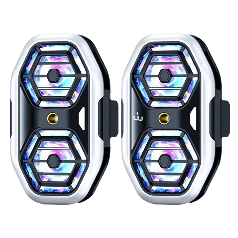 

Phone Semiconductor Back Clip Double Fast Cooling Fan Tablet Back Clip Game Coolers for Live Broadcast Gaming 601E