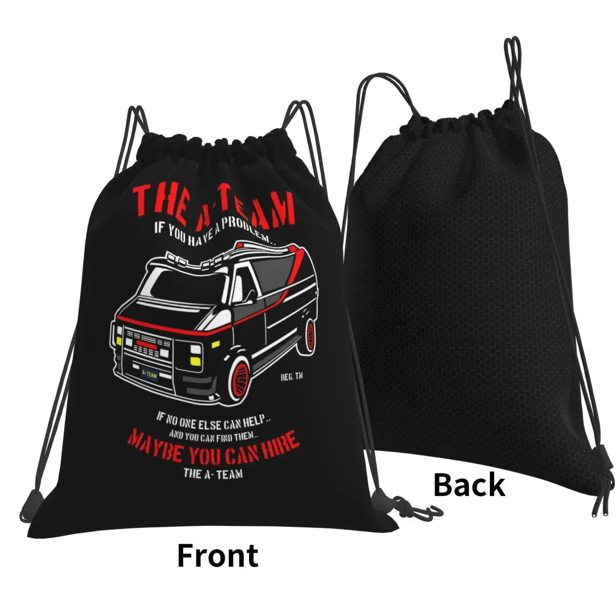 The A Team Backpacks Multi-function Drawstring Bundle Pocket Storage Bag Book Bags for Travel Students