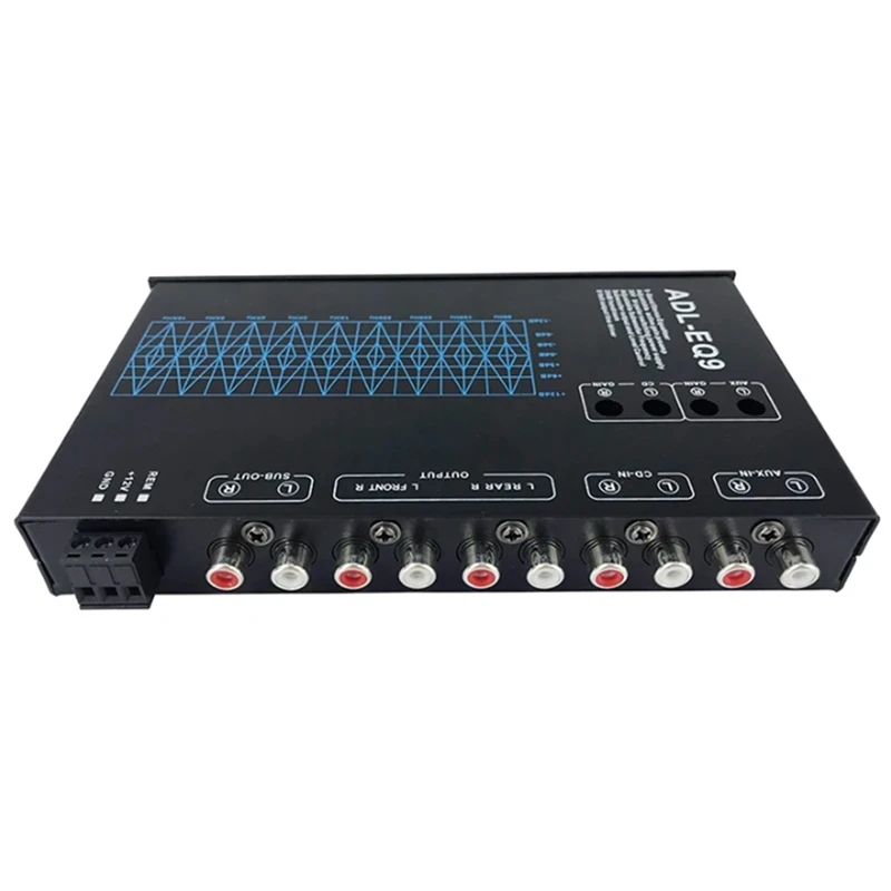 Auto Square 9 Band Graphic Equalizer ADL-EQ9 Car Amplifier Equalizer+Adjustable Filter