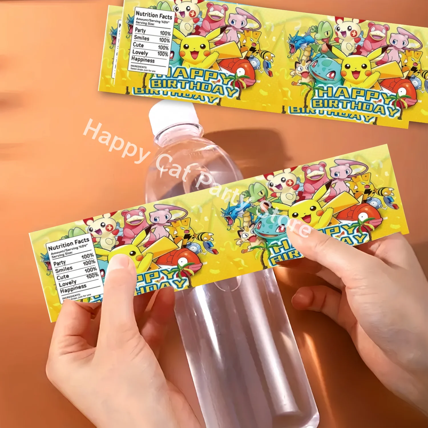 Pokémon vize Flaska Illemszabály születésnapi dekor pikachu Cukorka Borítólap matricák DIY Flaska vize cups gyerekeknek Kedv ajándékok Avatás Anyagellátás