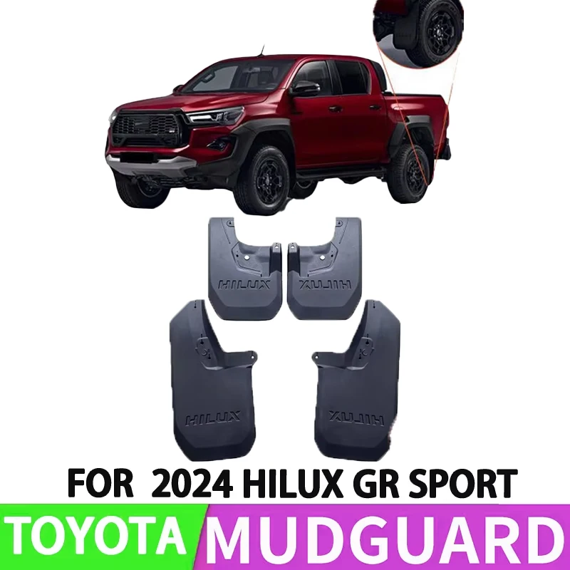 Splash Protection for the Front and Rear Wheels of the 2024 Toyota Hilux GR SPORT Car