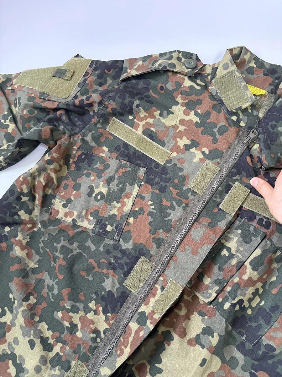 Deutschland Camouflage Dschungel Trainingsuniform ACU Feldanzug Flecktarn Dschungel Spot Set für Männer, Feldtraining Anzug Kampf ACU Set – Detail 5