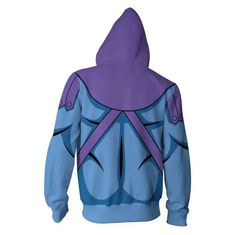 He-Man and the Masters of the Universe Cosplay Costume 3D Print Sweatshirt Zipper Hooded Cartoon Sweatshirt fashion Jackets