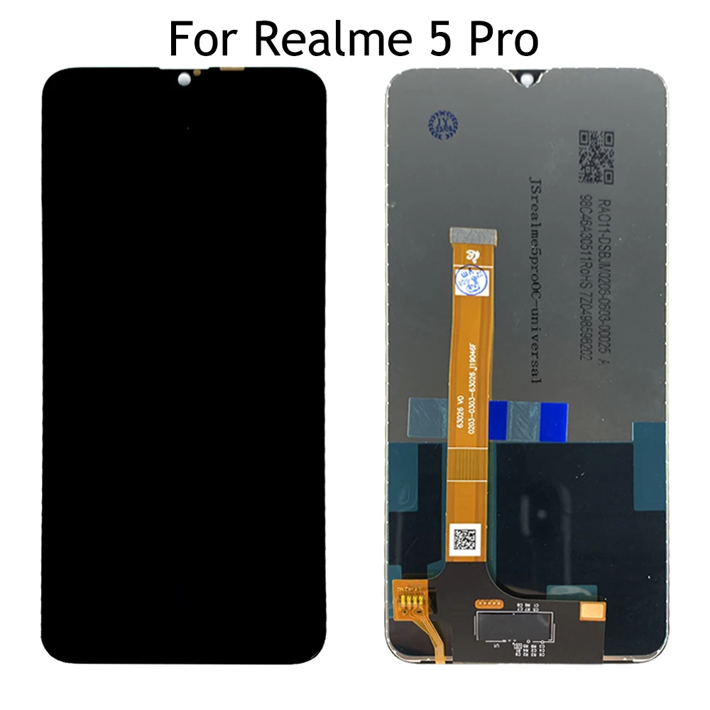 6.3inch Original For OPPO Realme 5 Pro LCD RMX1971 Display Touch Screen Digitizer Assembly For Realme 5Pro LCD Parts