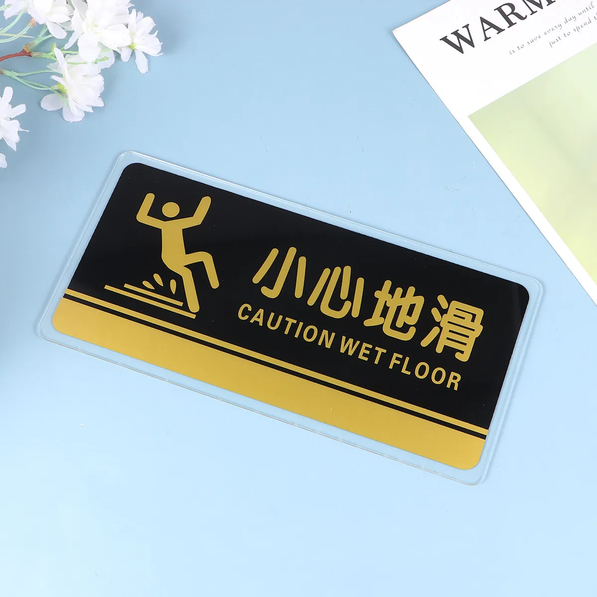 

2 шт. акриловых табличек «Осторожно, мокрый пол» для бассейнов, туалетов, ресторанов, многофункциональные предупреждающие знаки безопасности