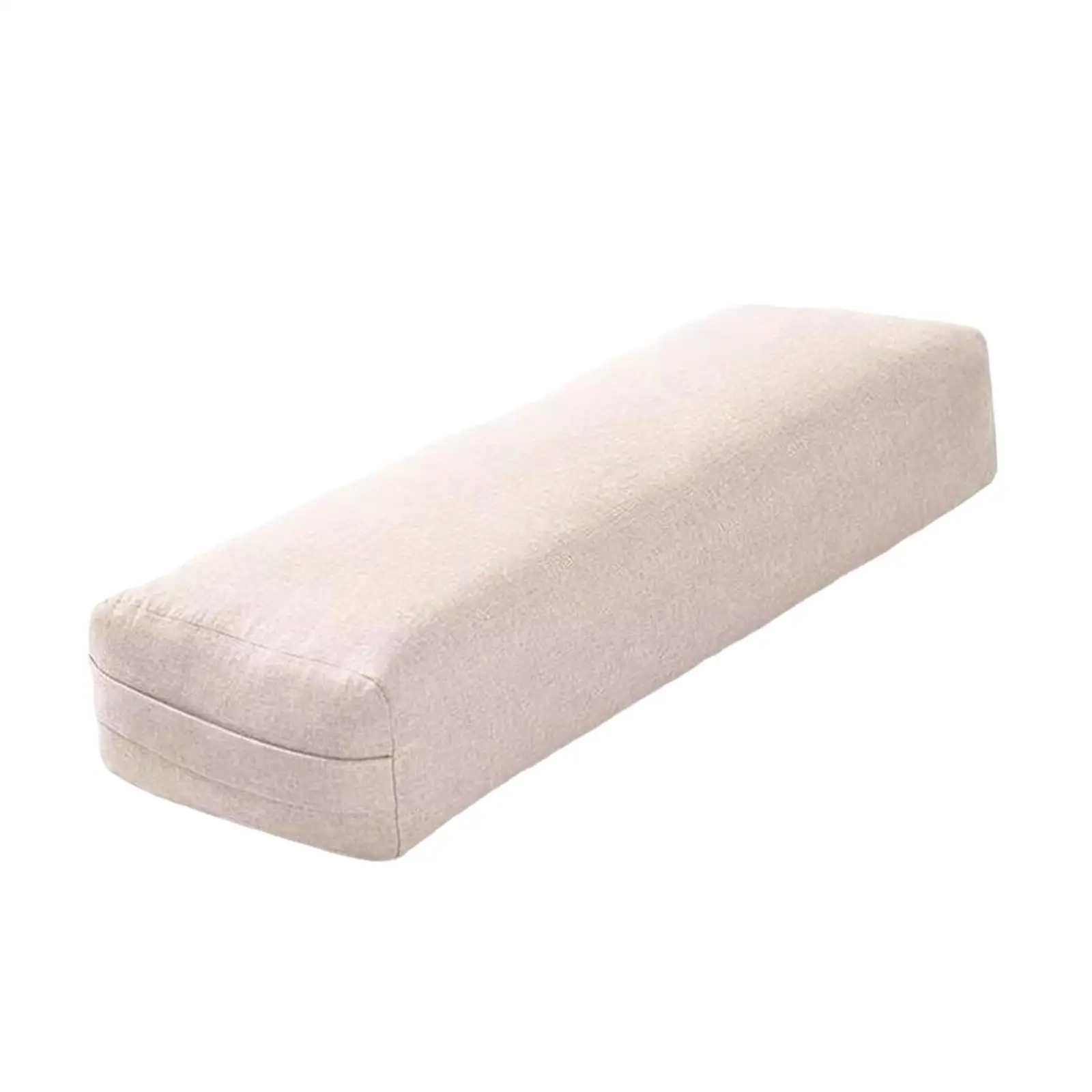 Yoga Bolster Pillow with Handle Yin Yoga Comfort Cushion Washable Cover Long