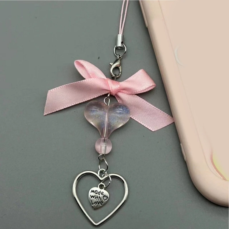 Stylish Phone Charm Bowknot Phone Chain Fashion Phone Pendant Decorative Accessory Suitable for Phone Keychain Bag