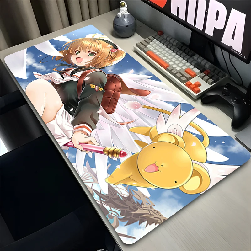 Mouse Pad Laptop Anime Extended Desktop Mat Computer Gamer HD Mousepad PC Gaming Accessories C-card Captor Sakura Keyboard Pad