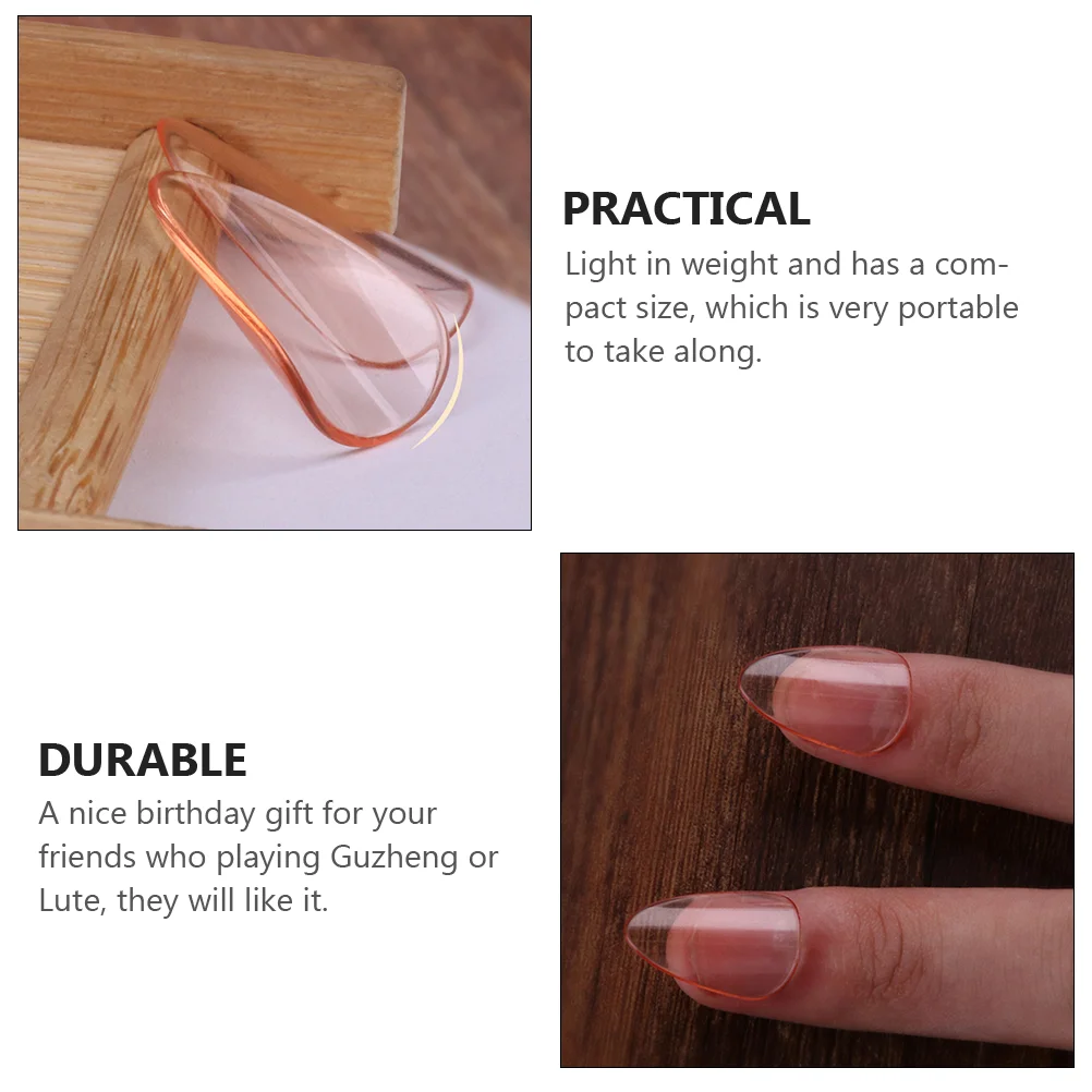 5 Pcs Pipa Nails Practice Tools Musical Instrument Picks Parts Finger Protectors Covers Fake Fingertip Protection Protective