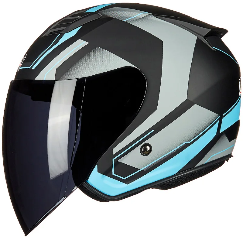 Motorcycle Helmet Men's Electric Vehicle Anti-fog Half Helmet Women's Four Seasons Half-covered Bluetooth Helmet