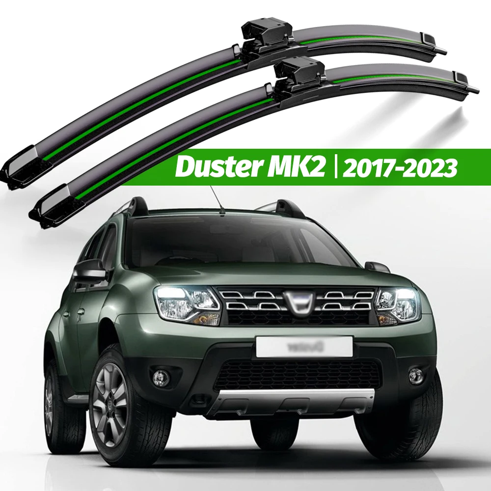 Wiper LHD Front Wiper Blades For Renault Dacia Duster MK2 2017 - 2023 Windshield Windscreen Window Rain Brushes 24\