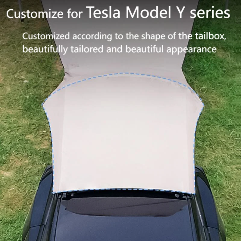 For Tesla ModelY 21-2025 Outdoor Car Trunk Tent Waterproof With Canopy Car Trunk Extension Tent Sunshine-Proof Camping Equipment