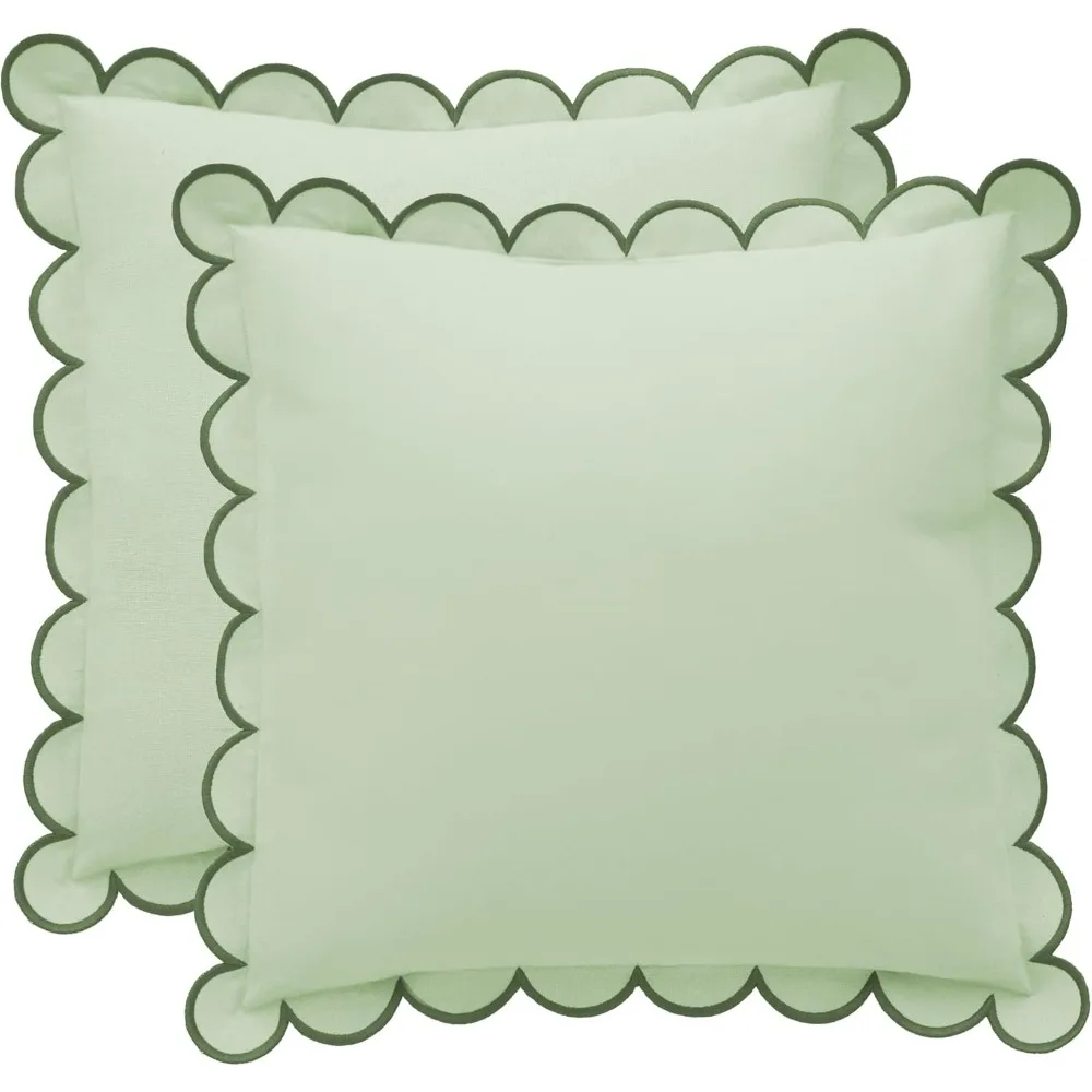 

Наволочки с зеленым гребешком — набор из 2 шт., 18x18 дюймов — декоративные наволочки с зубцами