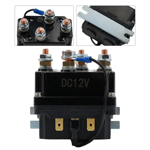 Imagen 2 del producto 1 Uds 500A 12V 12000 Lbs cabrestante relé solenoide relé 12V 500A Contactor máquina herramienta relés relé solenoide